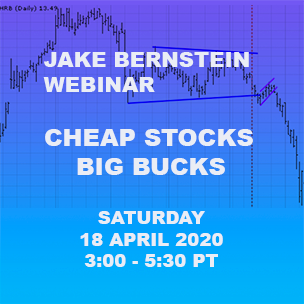 Jake Bernstein Webinar   Cheap Stocks – Big Bucks:  A Truly Amazing Webinar  Client $69